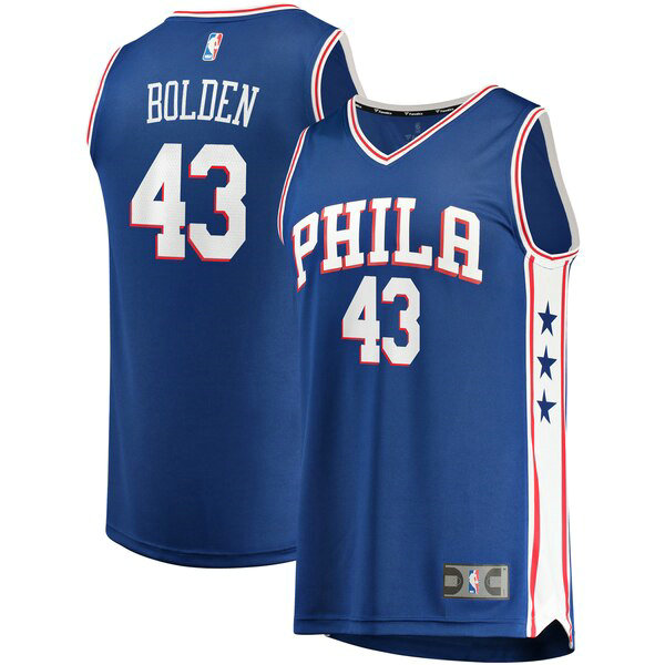 Maillot Philadelphia 76ers Homme Jonah Bolden 43 Icon Edition Bleu